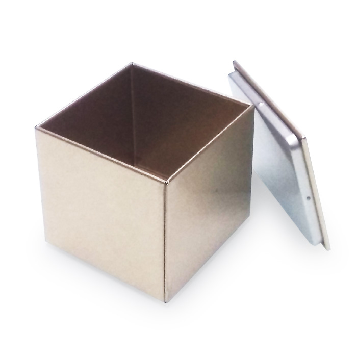 Airtighted Square Tin Box With Double Lid