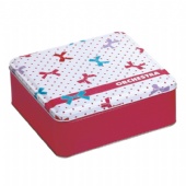 square chocolate tin storage box