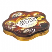 flower shaped chocolate tin box