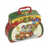 purse shaped chocolate tin box with handle