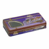 rectangular chocolate tin box with window