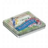 embossed chocolate rectangular tin box