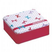 square coffee gift tin box