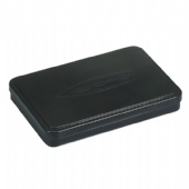 black rectangle coffee tin box