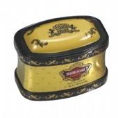 vintage oval coffee tin box