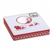 Square chocolate tin box