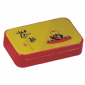 rectangular tin tea box