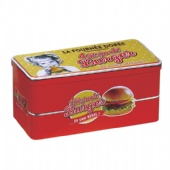 long rectangular tea tin box