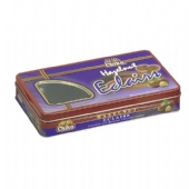 rectangular tea tin box with window