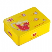 hinged tea tin box