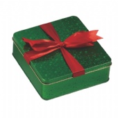 square tea gift tin box