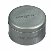 embossed round tea tin box