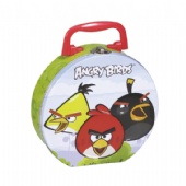 angry bird D-shaped lunch tin box