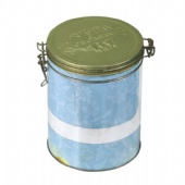 air-proof round tea tin box with latch