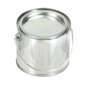 clear PVC tea bag bucket with press-in lid