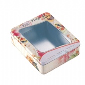 PVC window cosmetic tin box