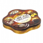 flower shape chocolate tin box