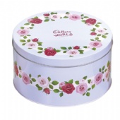 Personalized round wine tin box