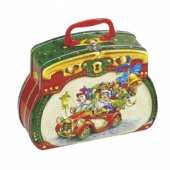 Christmas handbag shaped wine tin box