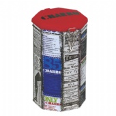 airtight octagonal wine tin box with metal latch