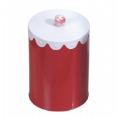 round wine tin box with handle