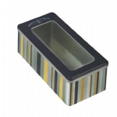 rectangle wine tin box with window