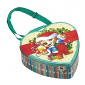 heart wine tin box with handle and lock