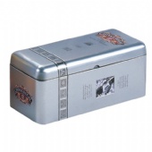 rectangular wine tin box with pillow lid