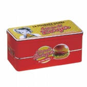 rectangular biscuit tin box with hinge