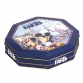 octagon biscuit tin box