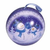 Christmas ball shaped biscuit tin box