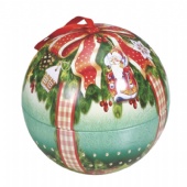 Christmas ball biscuit tin box