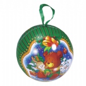 Christmas tin ball for biscuit packaging