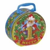 round biscuit tin box