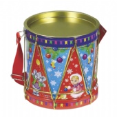 Christmas drum tin box