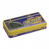 rectangular biscuit tin box with window