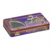 rectangular biscuit tin box with window lid