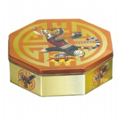 octagon biscuit tin box