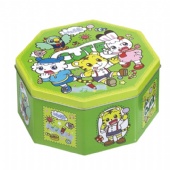 Christmas octagonal biscuit tin box