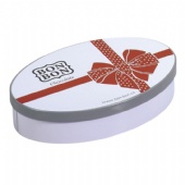 oval biscuit gift tin box