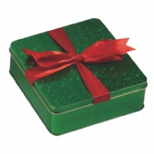 square biscuit gift tin box