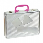 rectangular biscuit handle tin box with lock