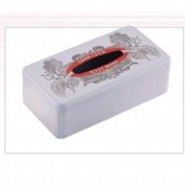 rectangular window tissue tin box