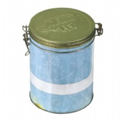 round biscuit tin box with airtight latch lid