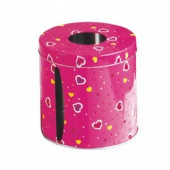 lovely round tissue tin box