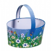 egg shaped biscuit tin bucket