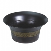 black tin bucket for biscuit storage