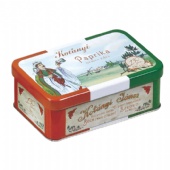 biscuit tin box with hinged lid