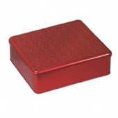 embossed flower rectangular biscuit tin box