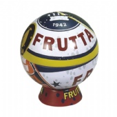 ball shaped biscuit tin box with base